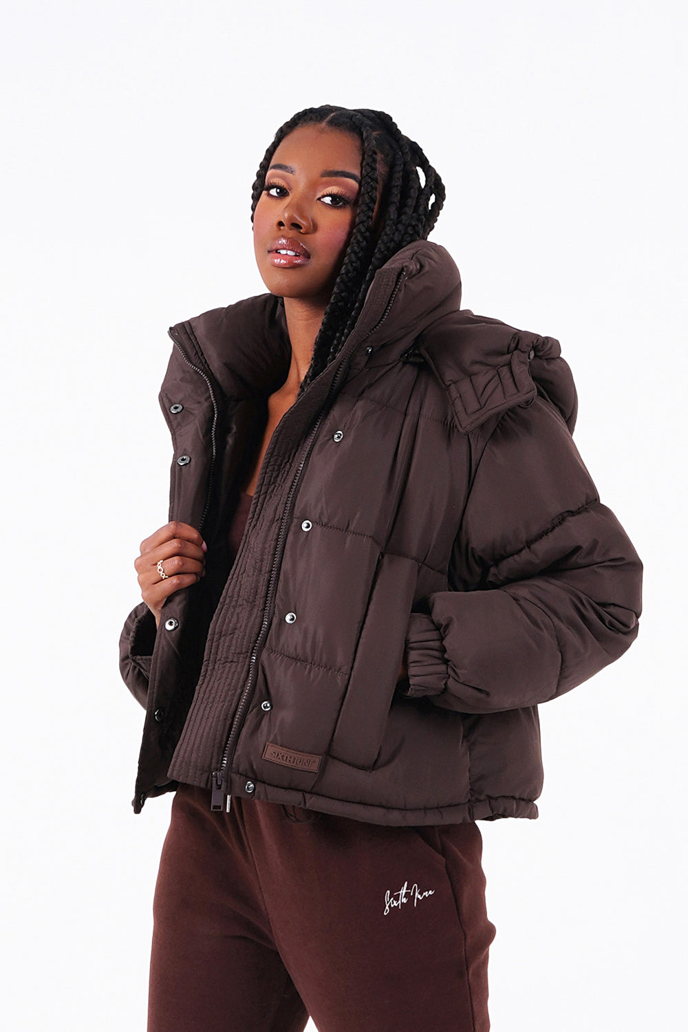 Sixth June - Doudoune courte oversize Marron