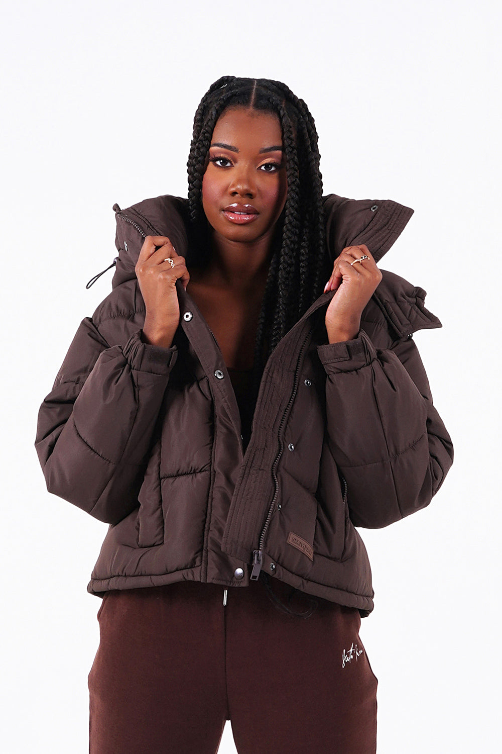 Sixth June - Doudoune courte oversize Marron