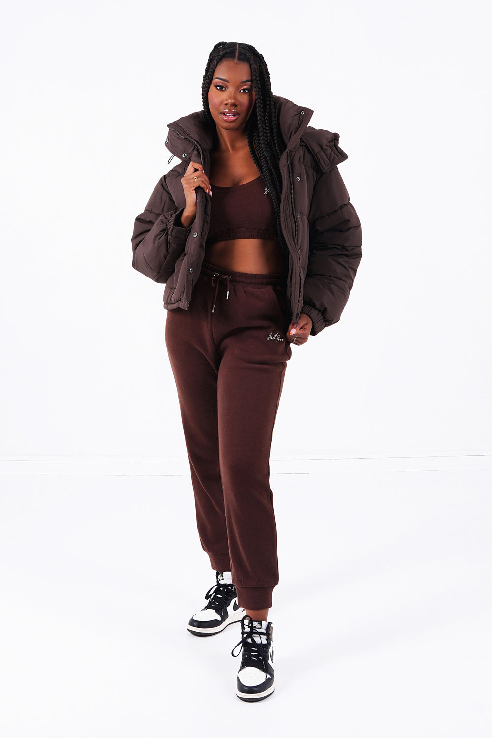 Sixth June - Doudoune courte oversize Marron