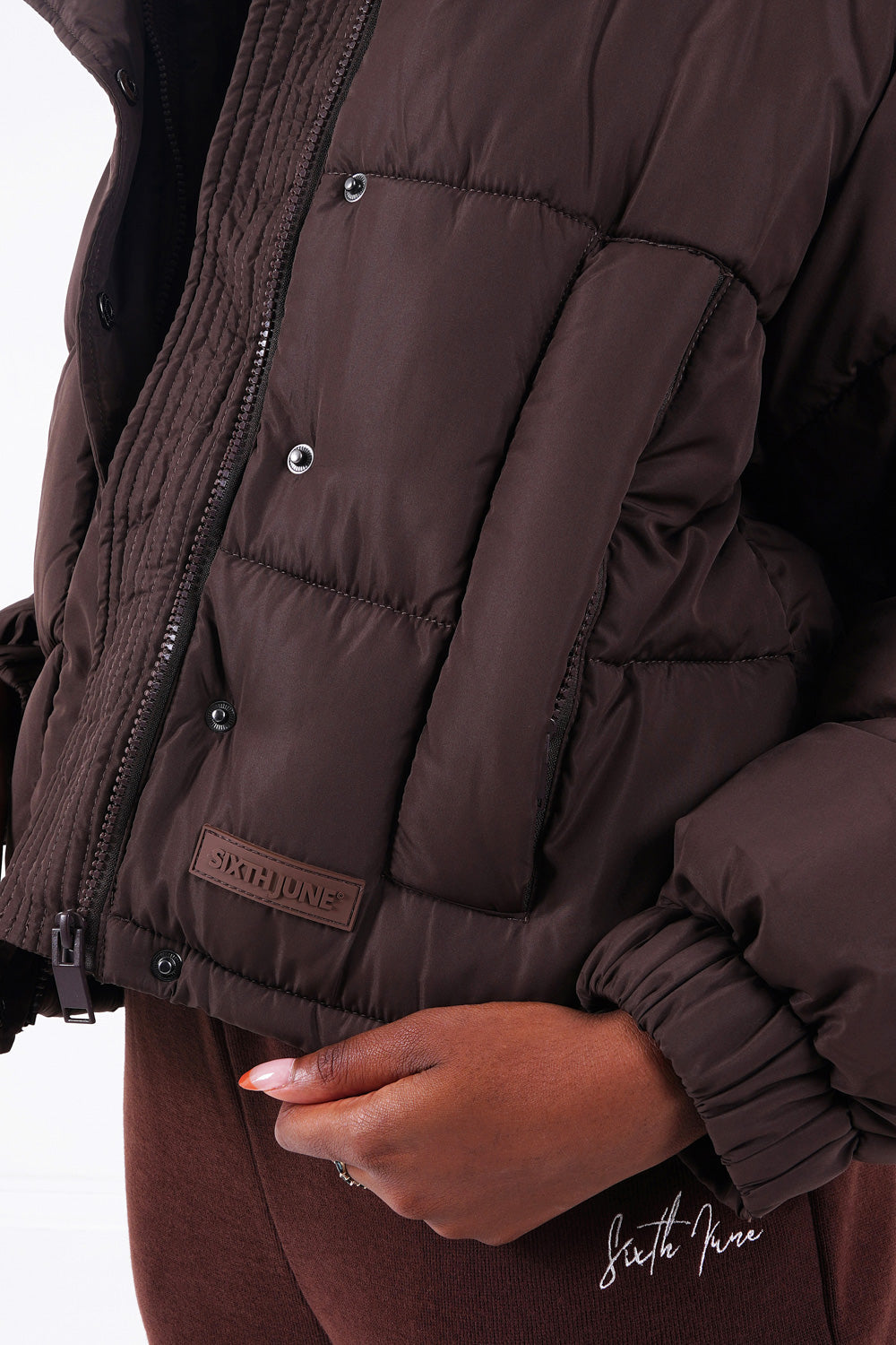 Sixth June - Doudoune courte oversize Marron