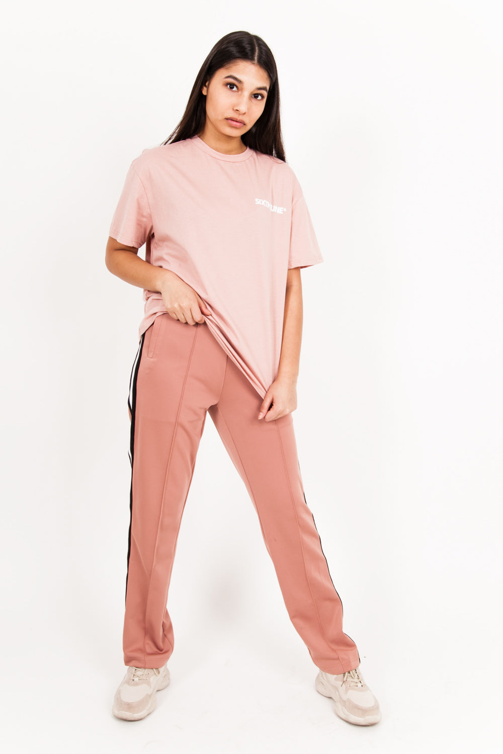 Sixth June - Pantalon jogging bande rose