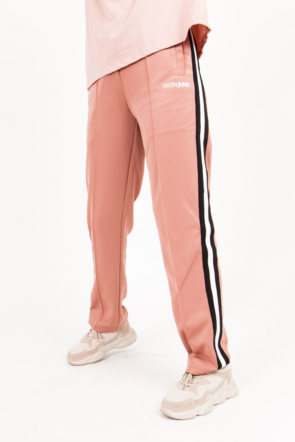 Sixth June - Pantalon jogging bande rose