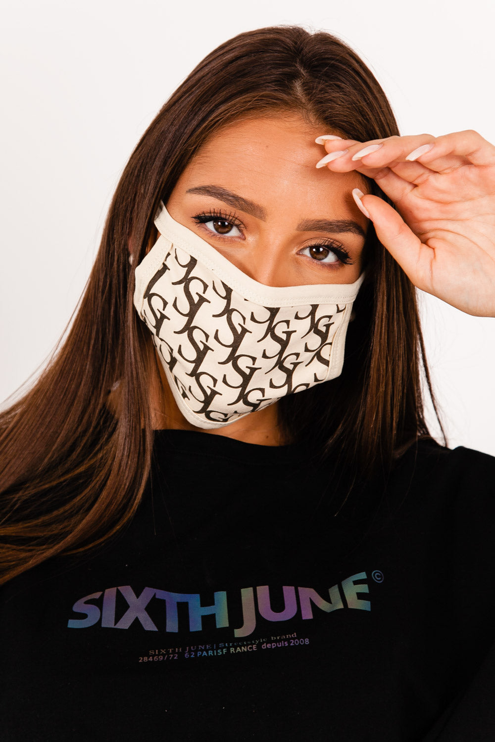 Sixth June - Masque monogramme SJ beige