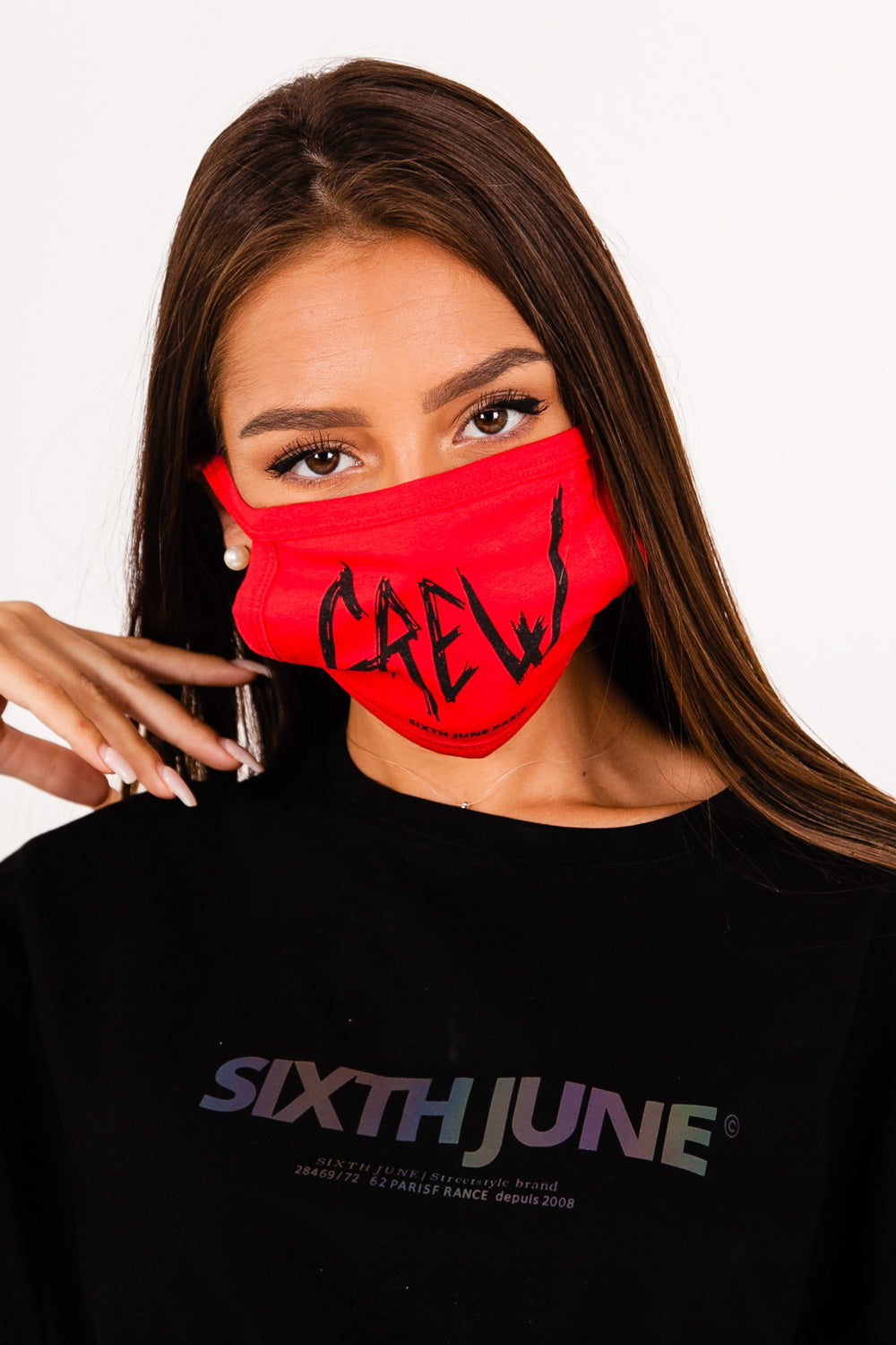 Sixth June - Masque crew rouge