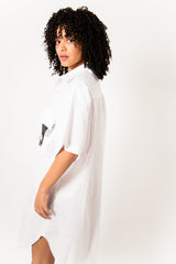 Sixth June - Robe chemise graphique blanc