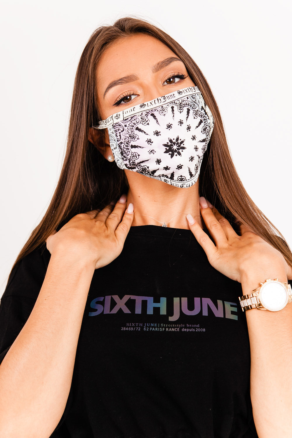 Sixth June - Masque bandana Maune Jaune