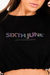 Sixth June - T-shirt court cordons noir