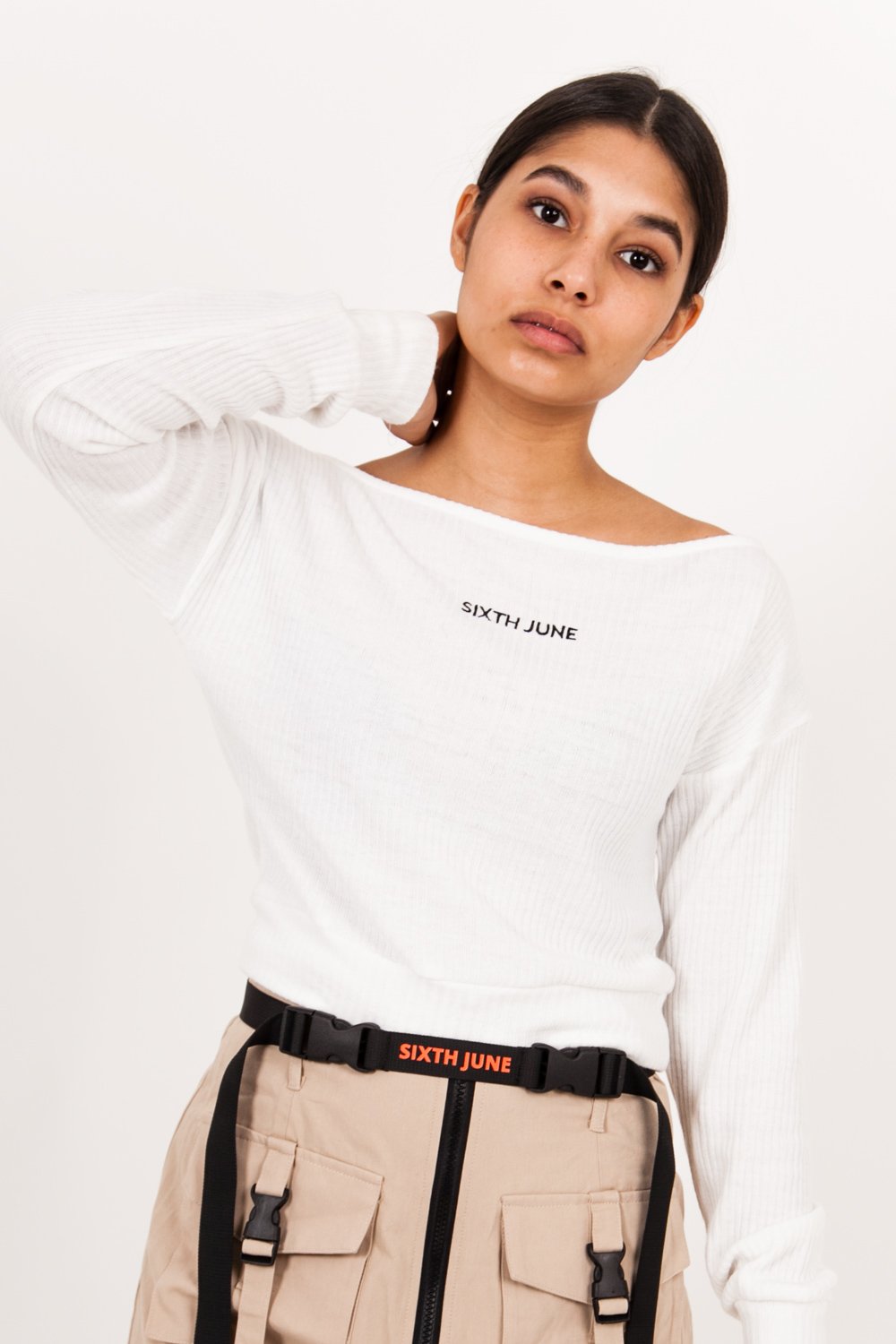 Sixth June - Top court maille blanc