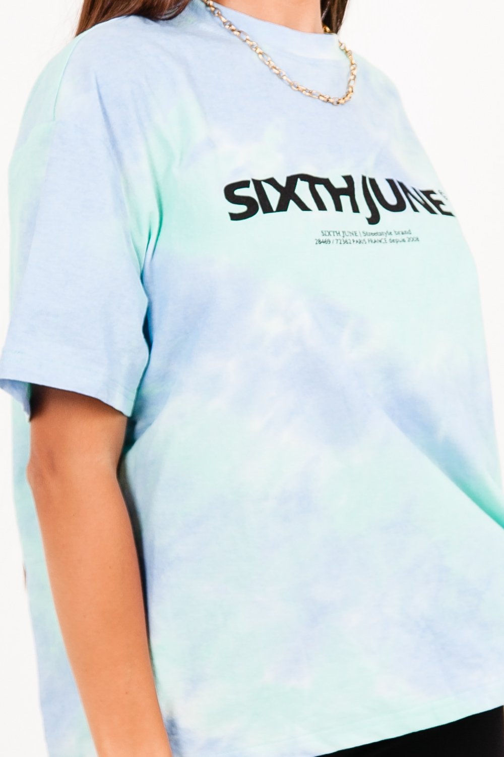 Sixth June - T-shirt tie and dye bleu
