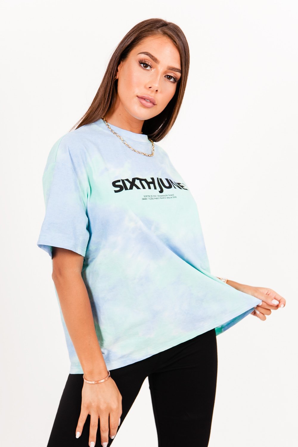 Sixth June - T-shirt tie and dye bleu