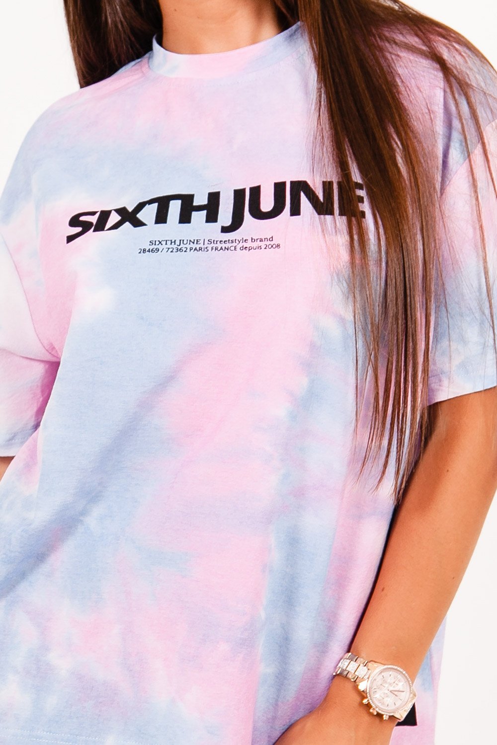 Sixth June - T-shirt tie and dye rose