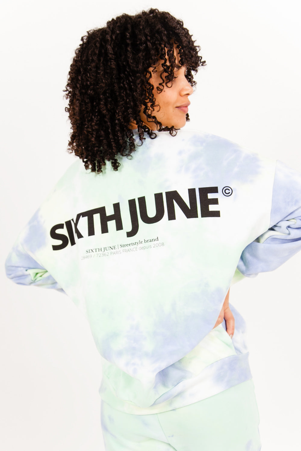 Sixth June - Sweat tie and dye bleu