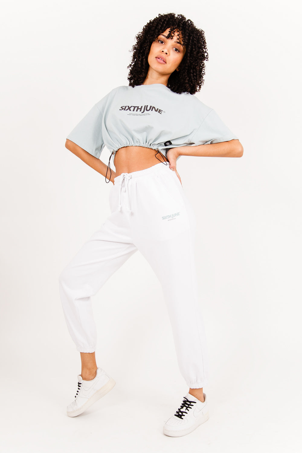 Sixth June - Pantalon Jogging logo blanc