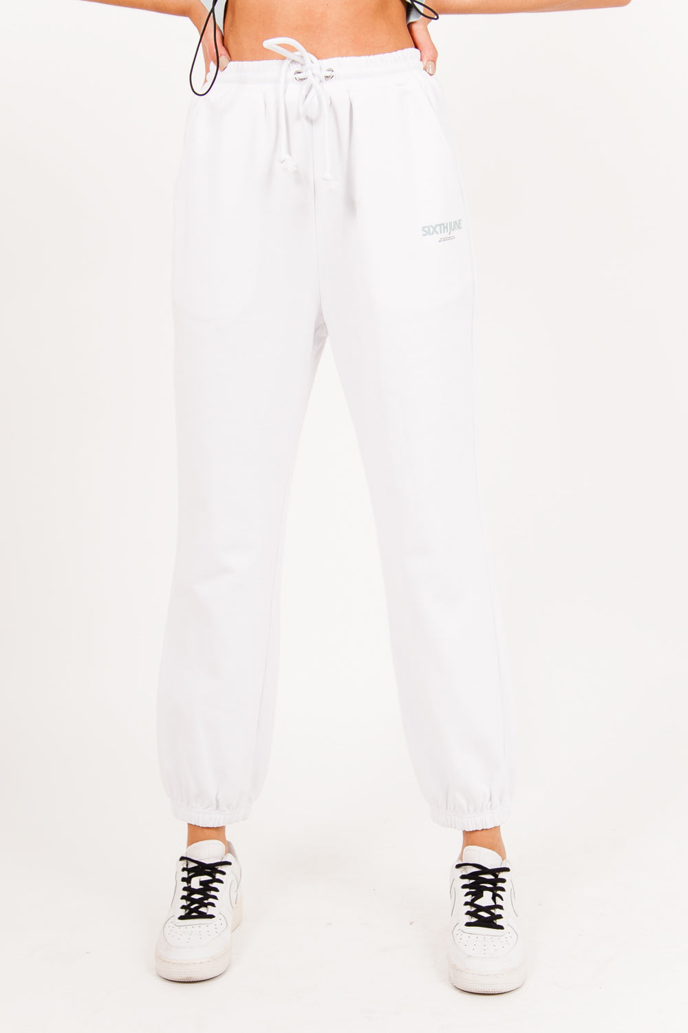 Sixth June - Pantalon Jogging logo blanc