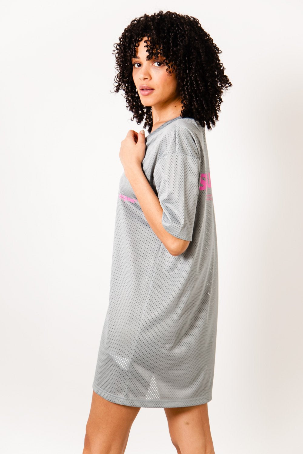 Sixth June - Robe tshirt mesh Gris