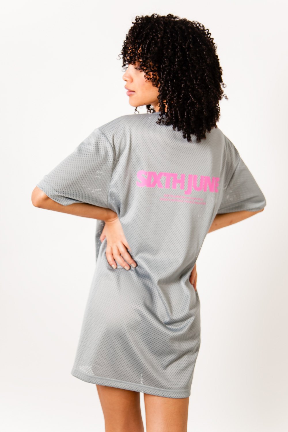 Sixth June - Robe tshirt mesh Gris