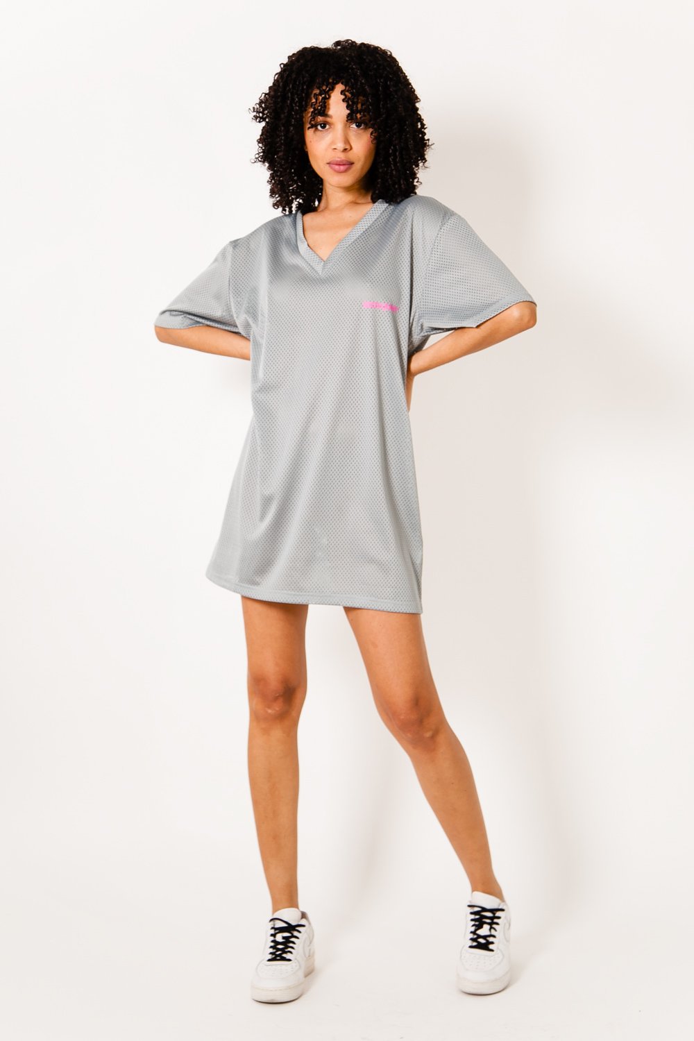 Sixth June - Robe tshirt mesh Gris