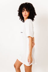 Sixth June - Robe t-shirt mesh logo blanc