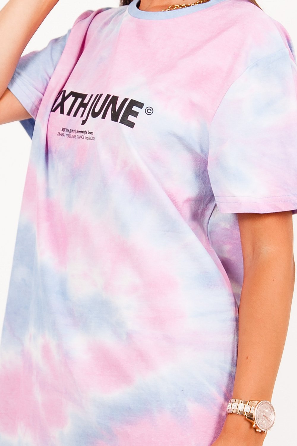 Sixth June - Robe t-shirt tie and dye rose