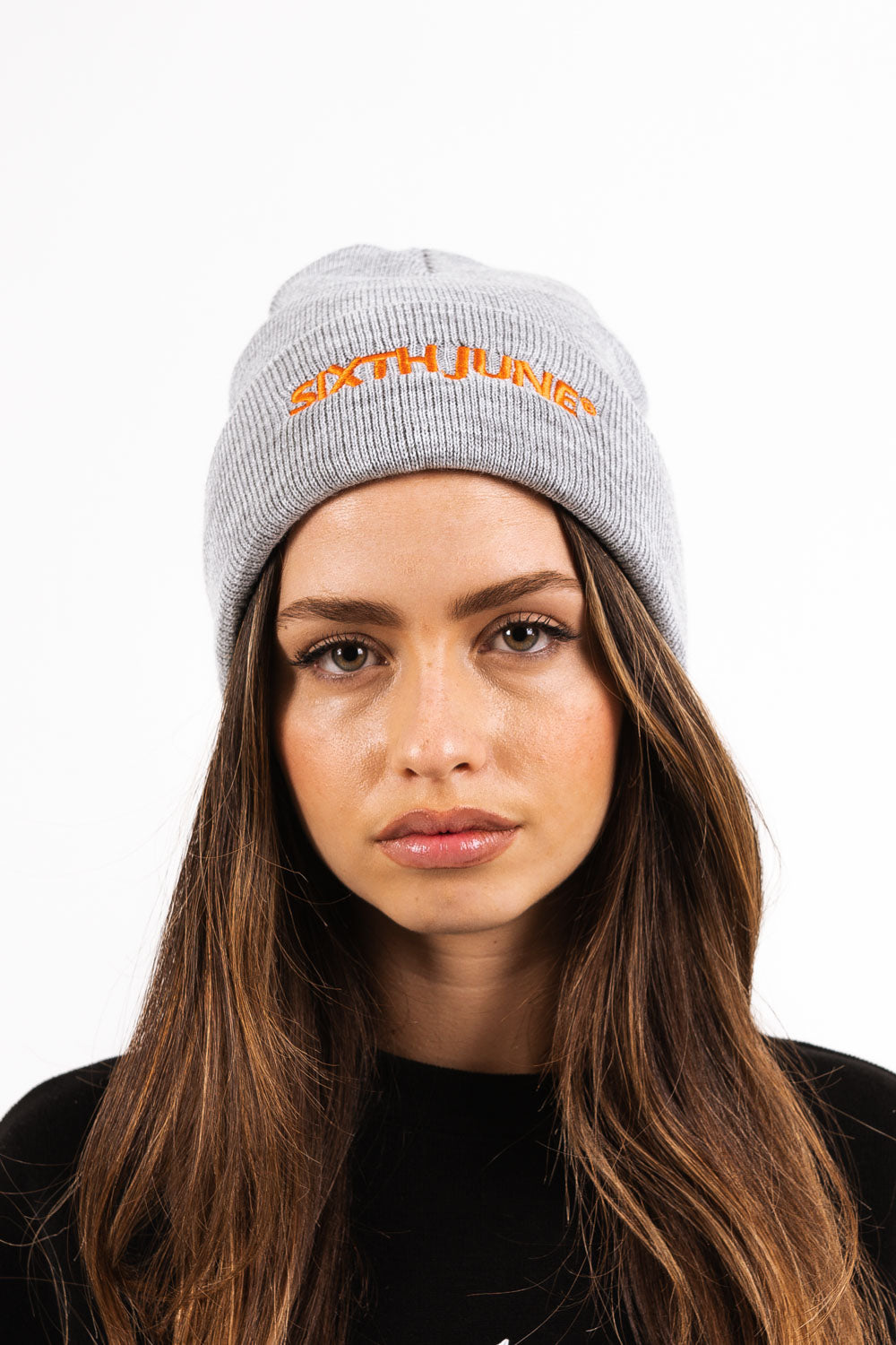 Sixth June - Bonnet mixte logo brodé gris