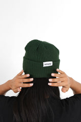 Embroidered Crew beanie Green