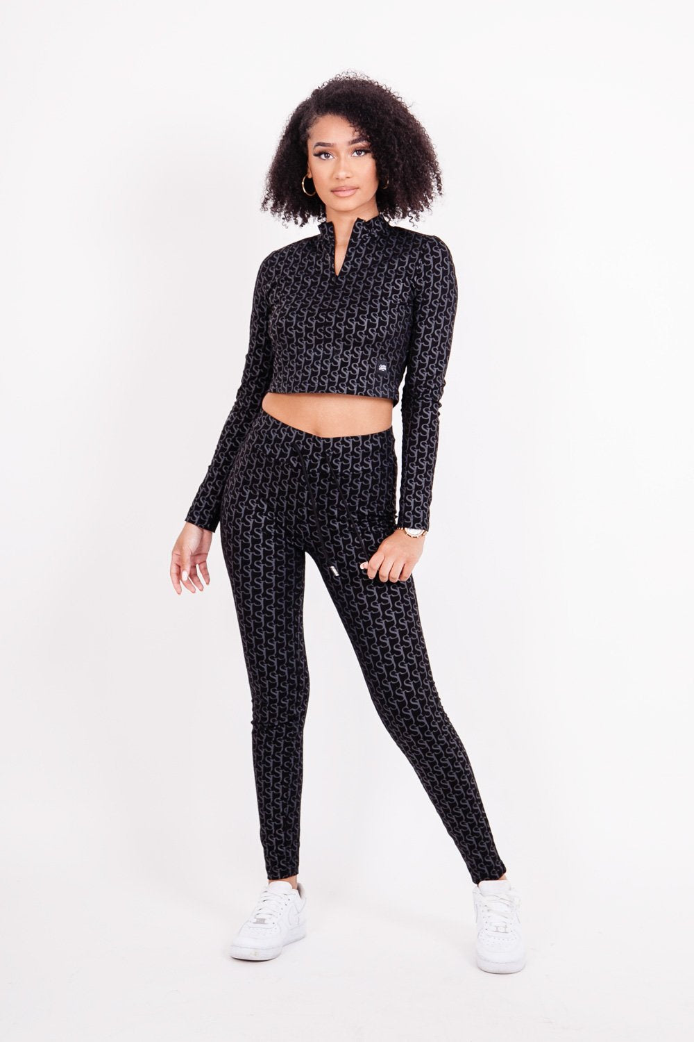 Sixth June - Crop top monogramme Noir