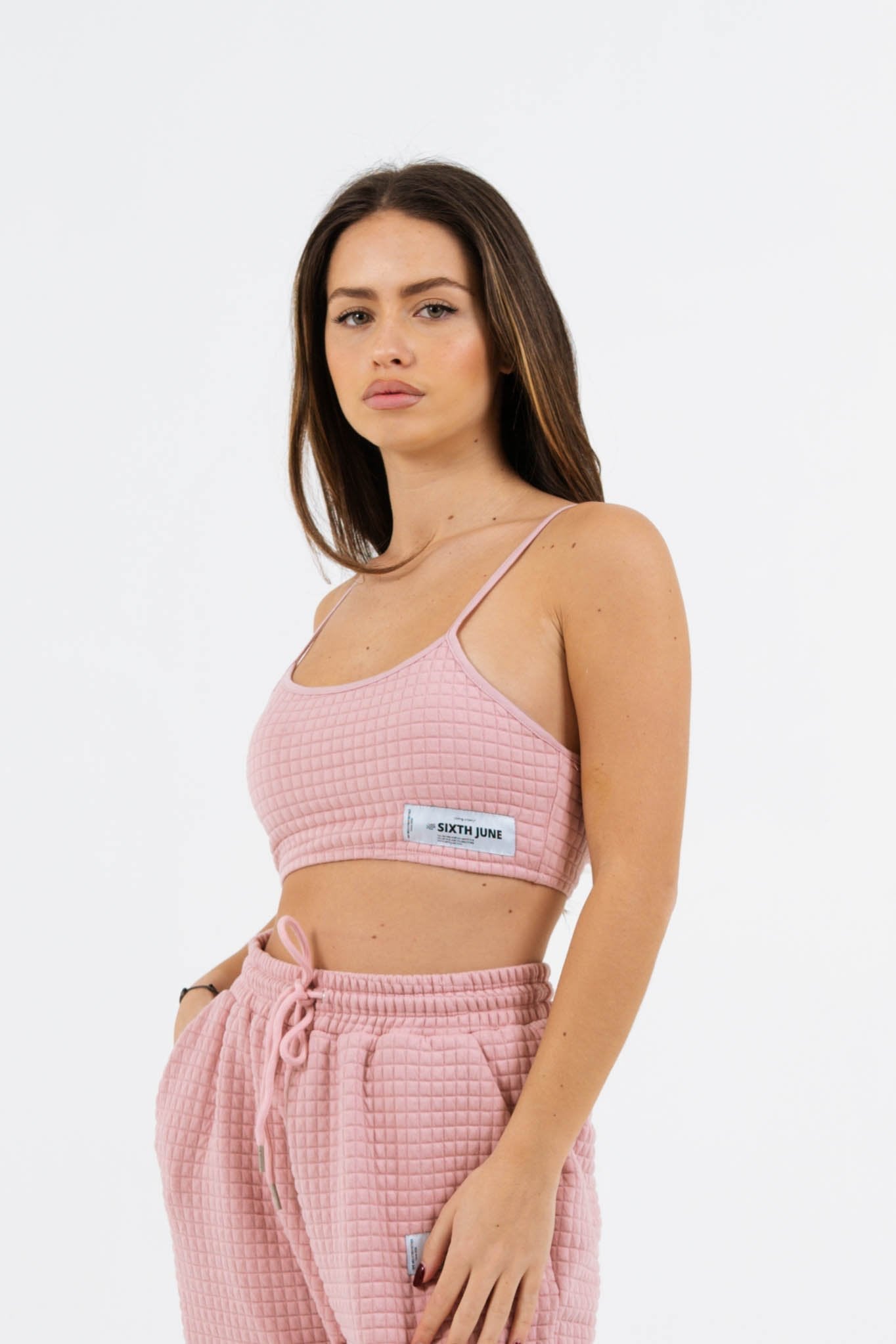 Sixth June - Brassière bretelles gaufré rose