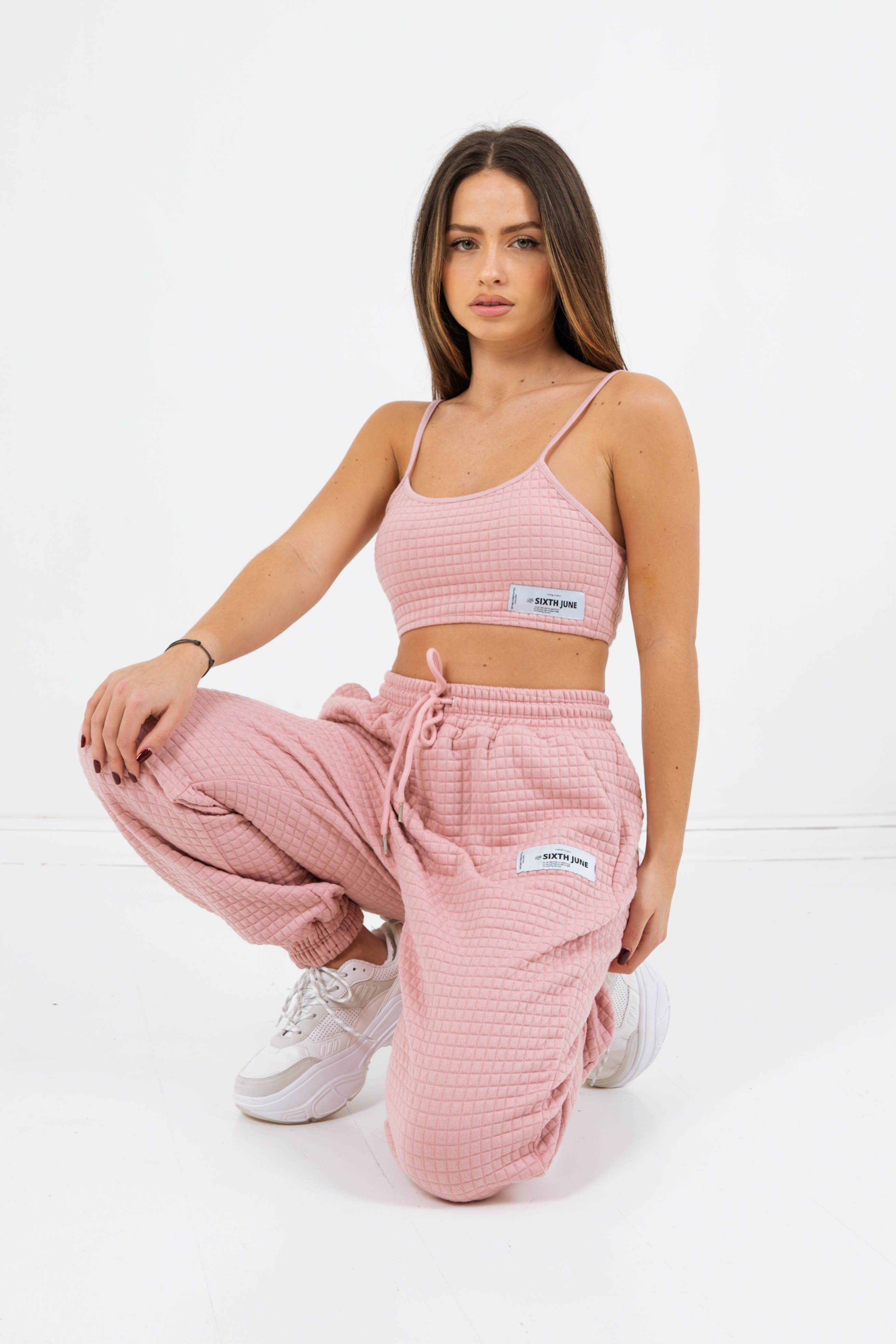 Sixth June - Brassière bretelles gaufré rose