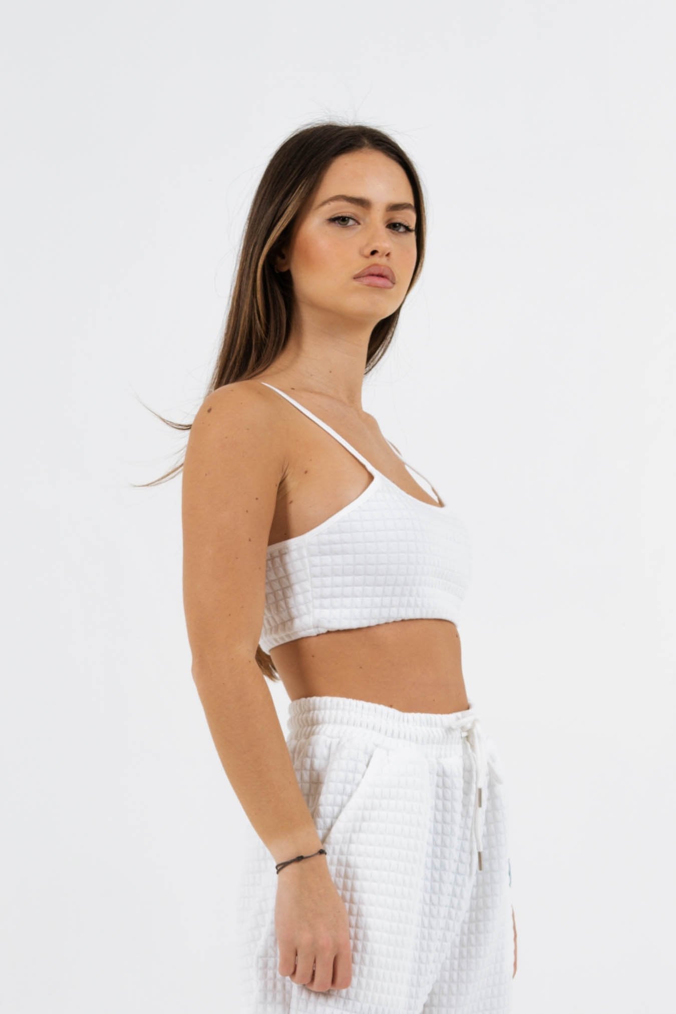 Sixth June - Brassière bretelles gaufré blanc