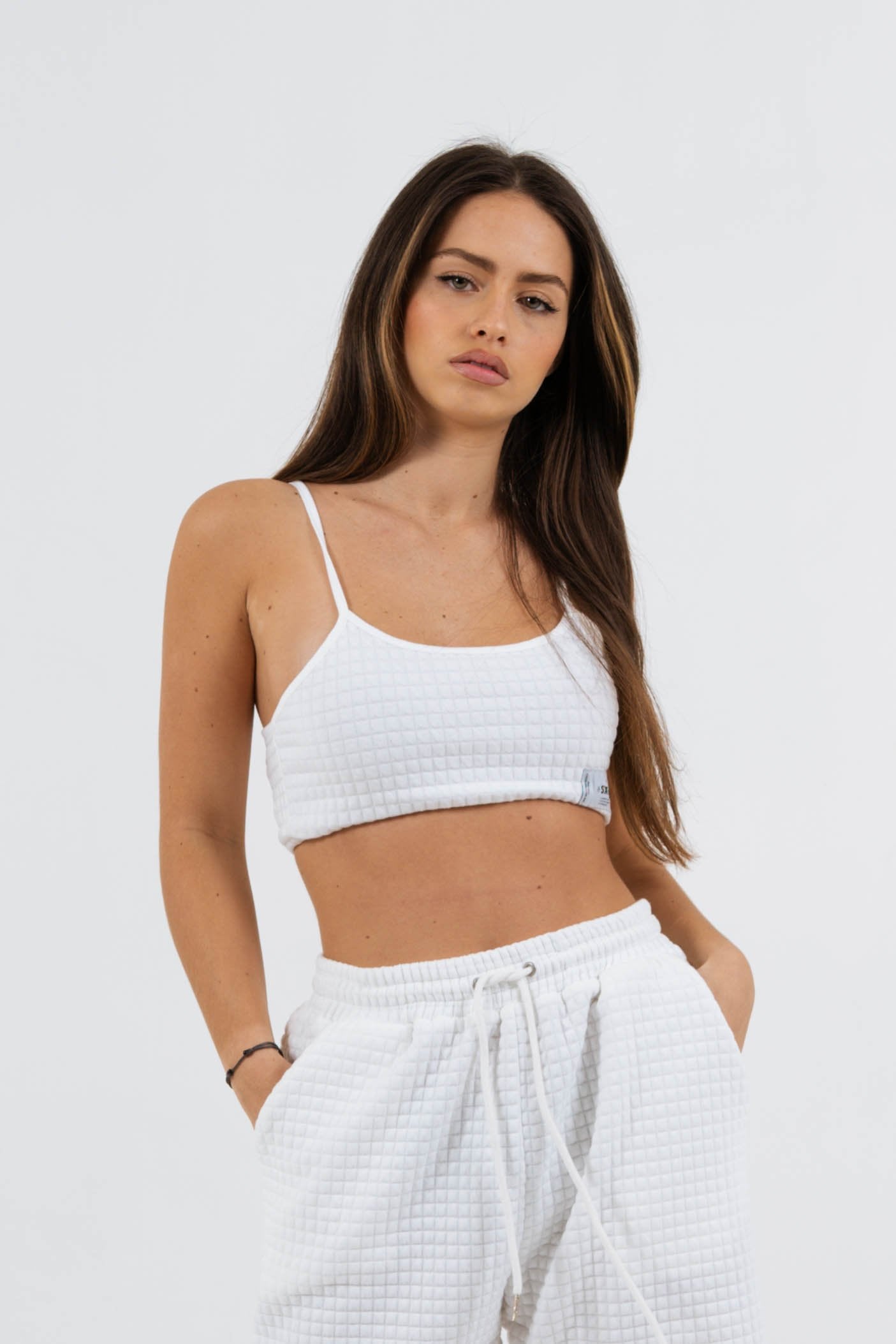 Sixth June - Brassière bretelles gaufré blanc