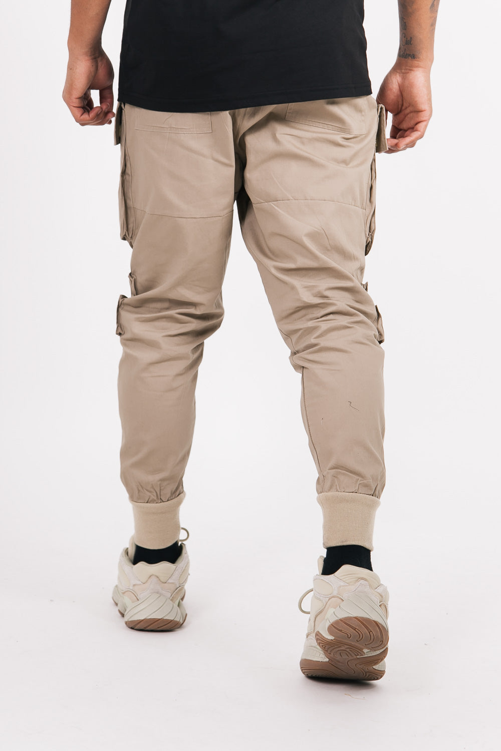 Sixth June - Pantalon cargo tactique poches beige foncé