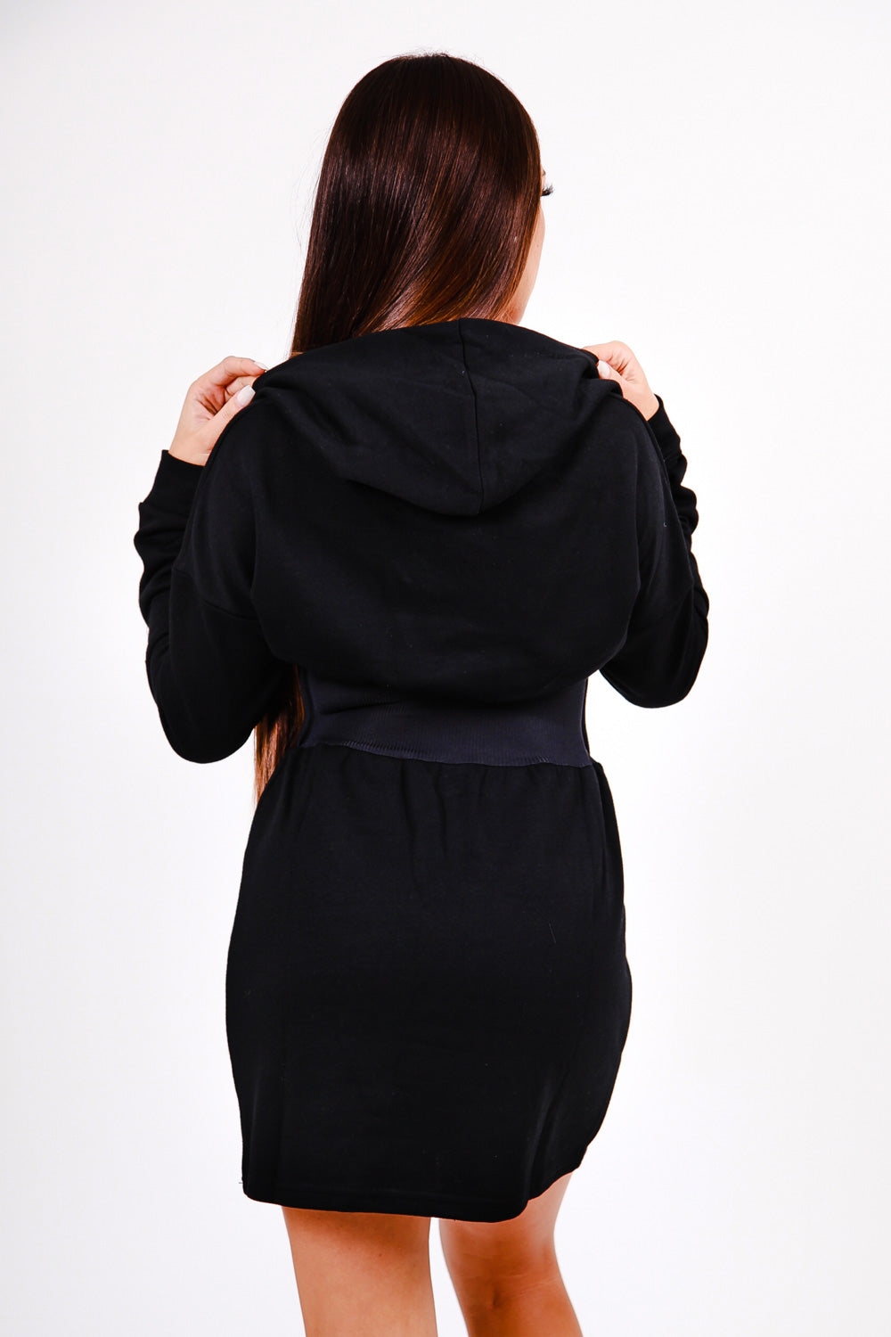 Sixth June - Robe sweat capuche corset noir