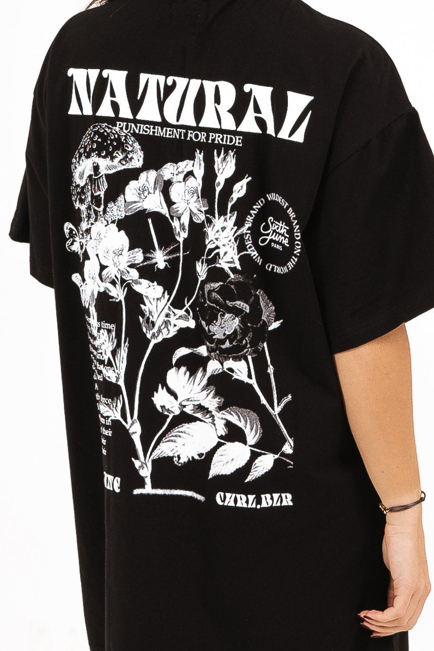 Sixth June - Robe t-shirt natural noir