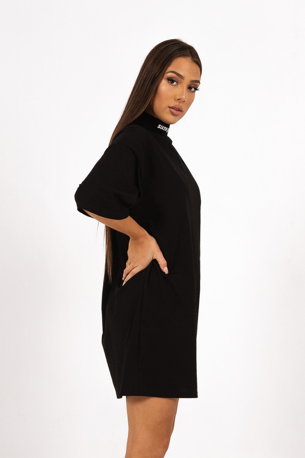 Sixth June - Robe t-shirt col montant Noir