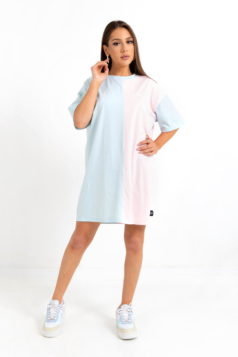 Sixth June - Robe bicolore Rose clair