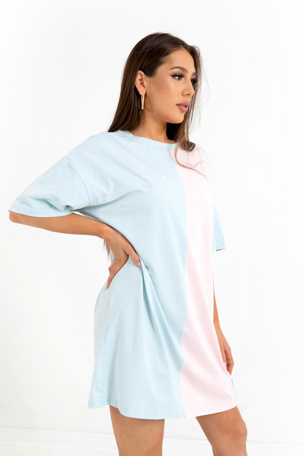 Sixth June - Robe bicolore Rose clair