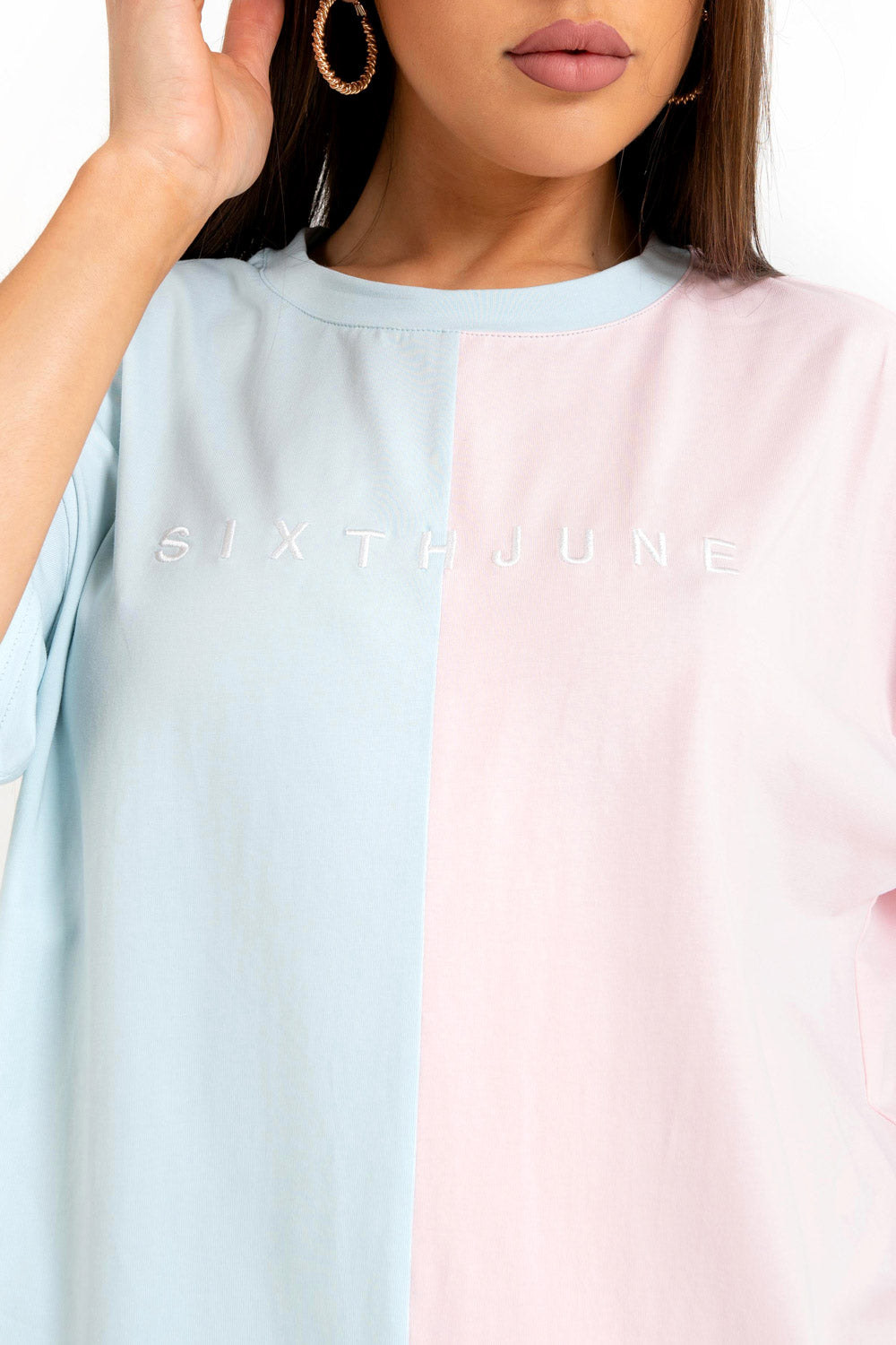 Sixth June - Robe bicolore Rose clair