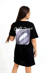 Sixth June - Robe t-shirt lèvres Noir
