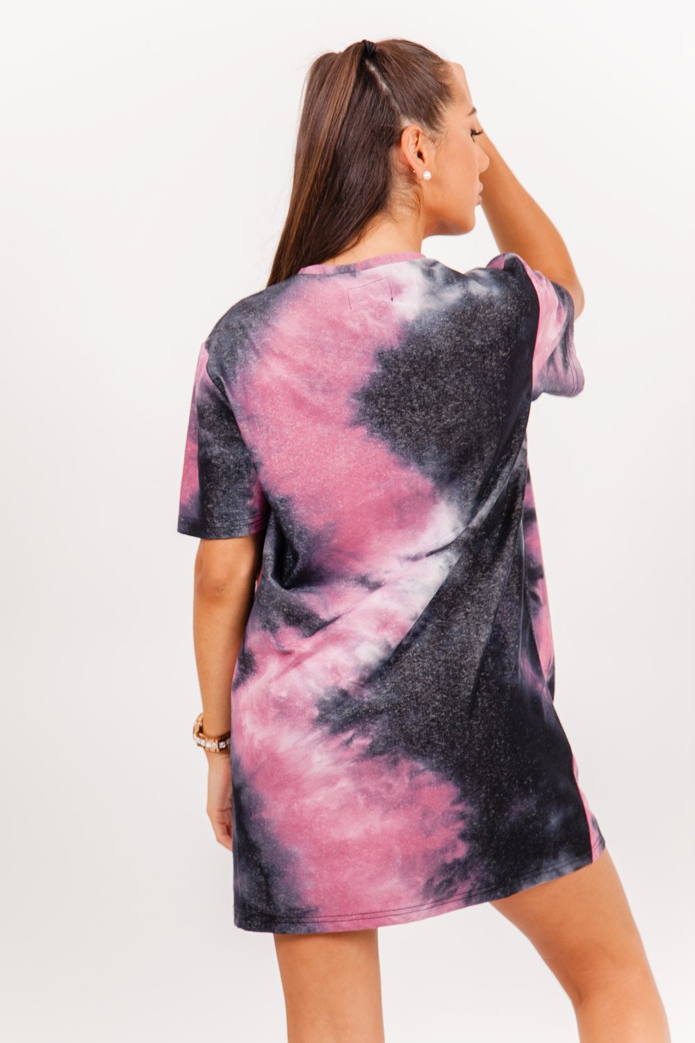 Sixth June - Robe t-shirt tie and dye framboise