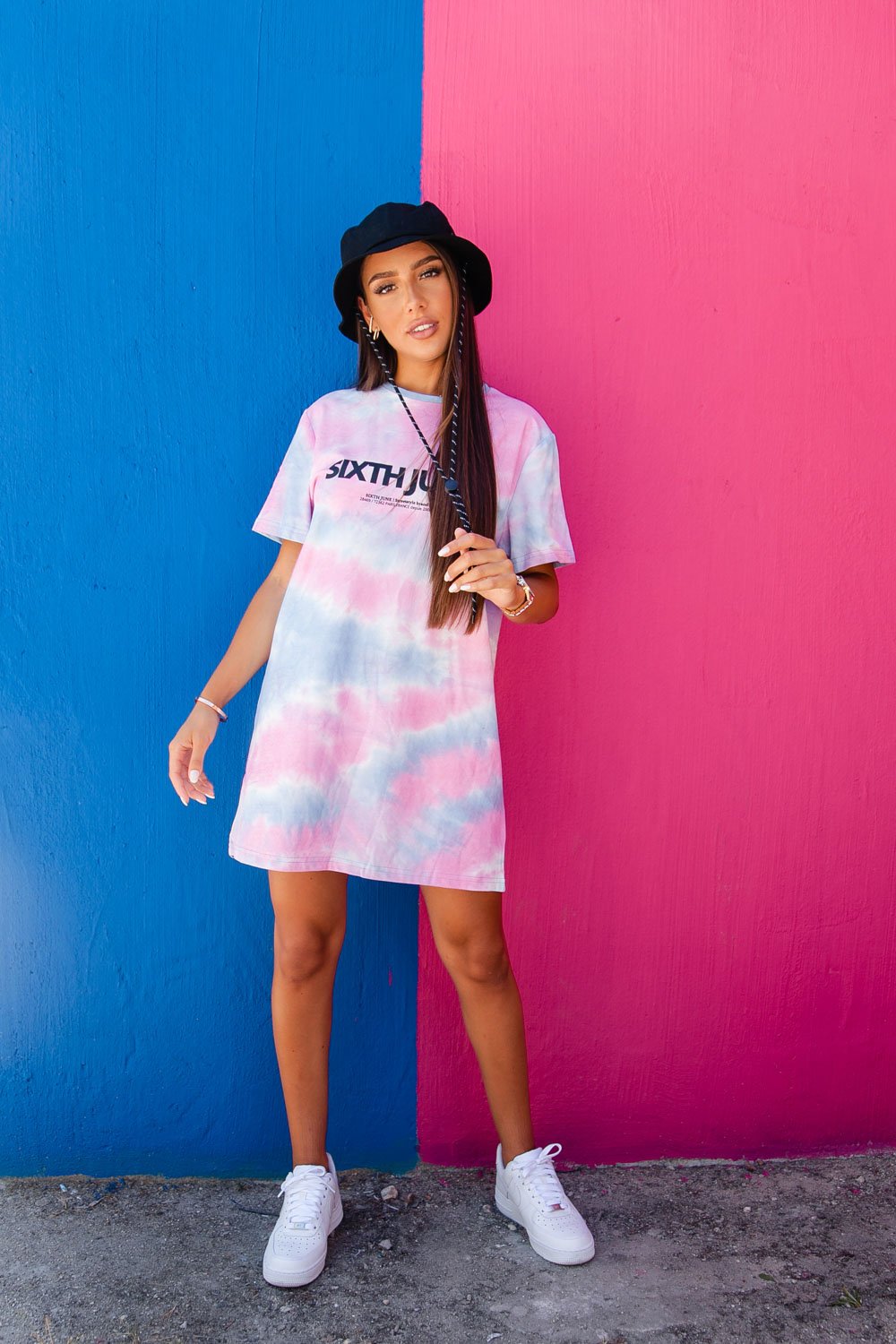 Sixth June - Robe t-shirt tie and dye rose