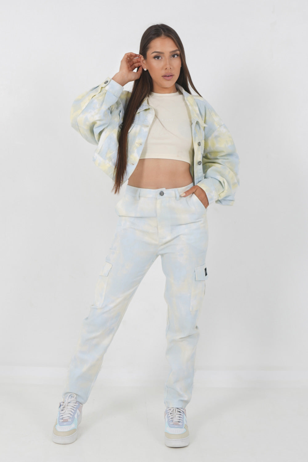 Sixth June - Veste courte tie dye Jaune