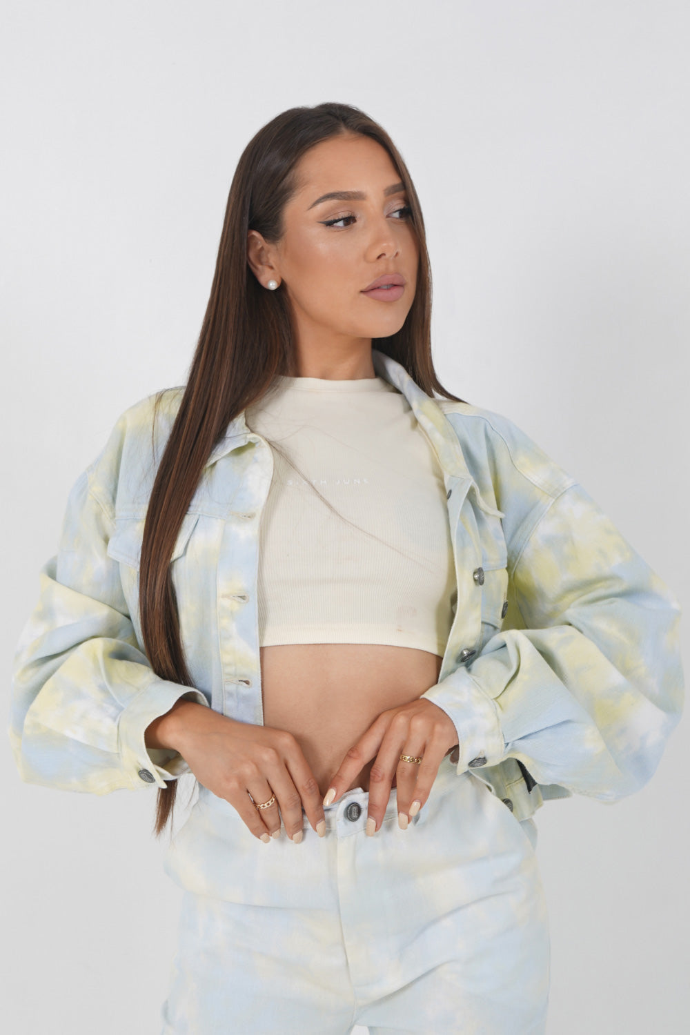 Sixth June - Veste courte tie dye Jaune