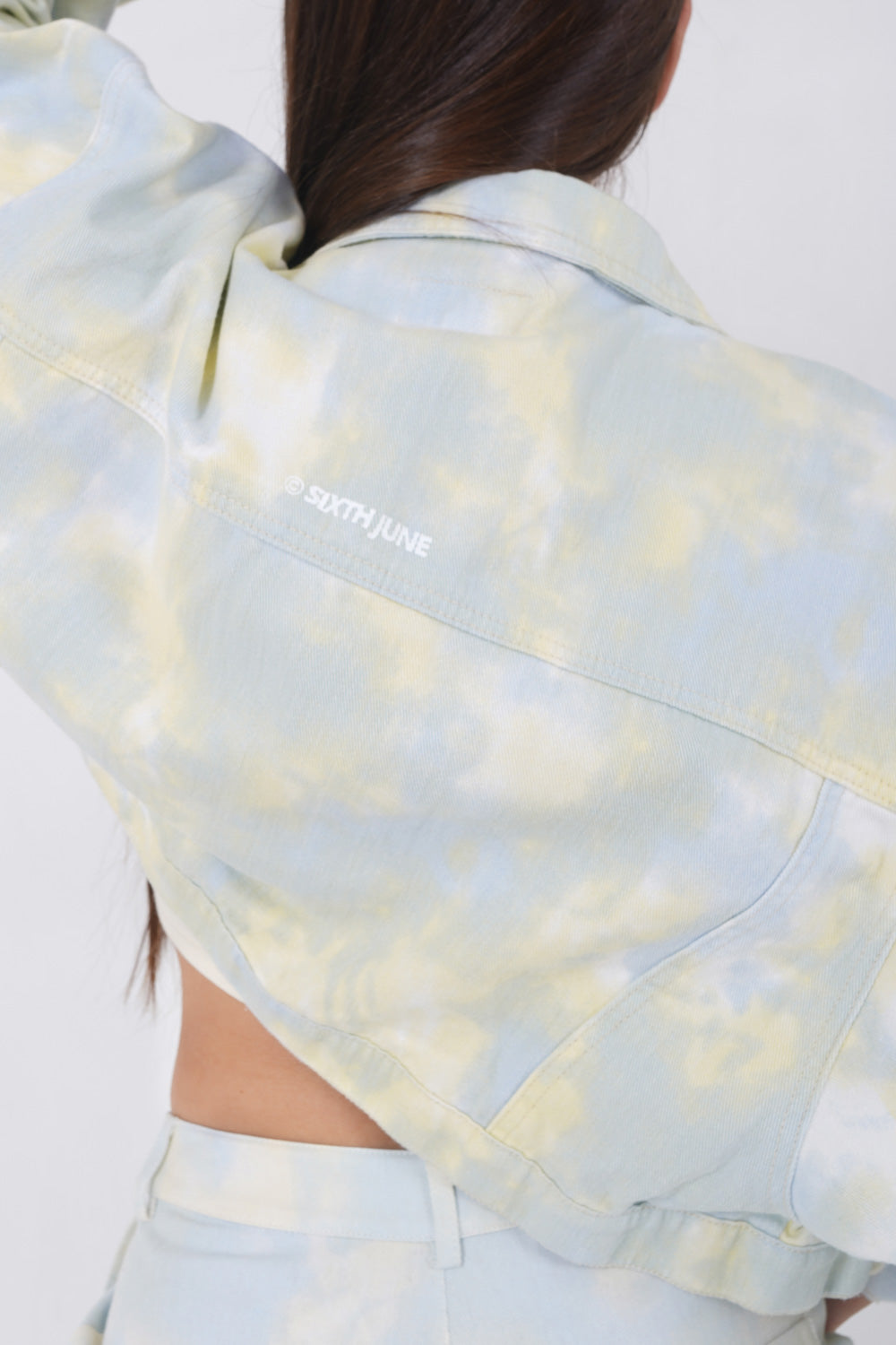 Sixth June - Veste courte tie dye Jaune