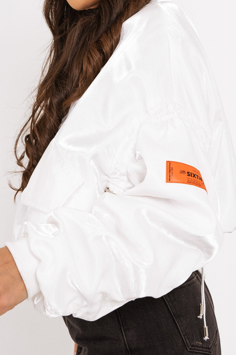 Sixth June - Veste satin empiècement logo Blanc