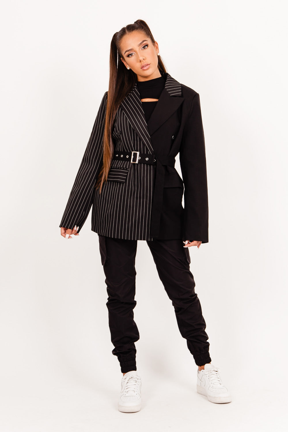 Sixth June - Veste blazer bicolore noir