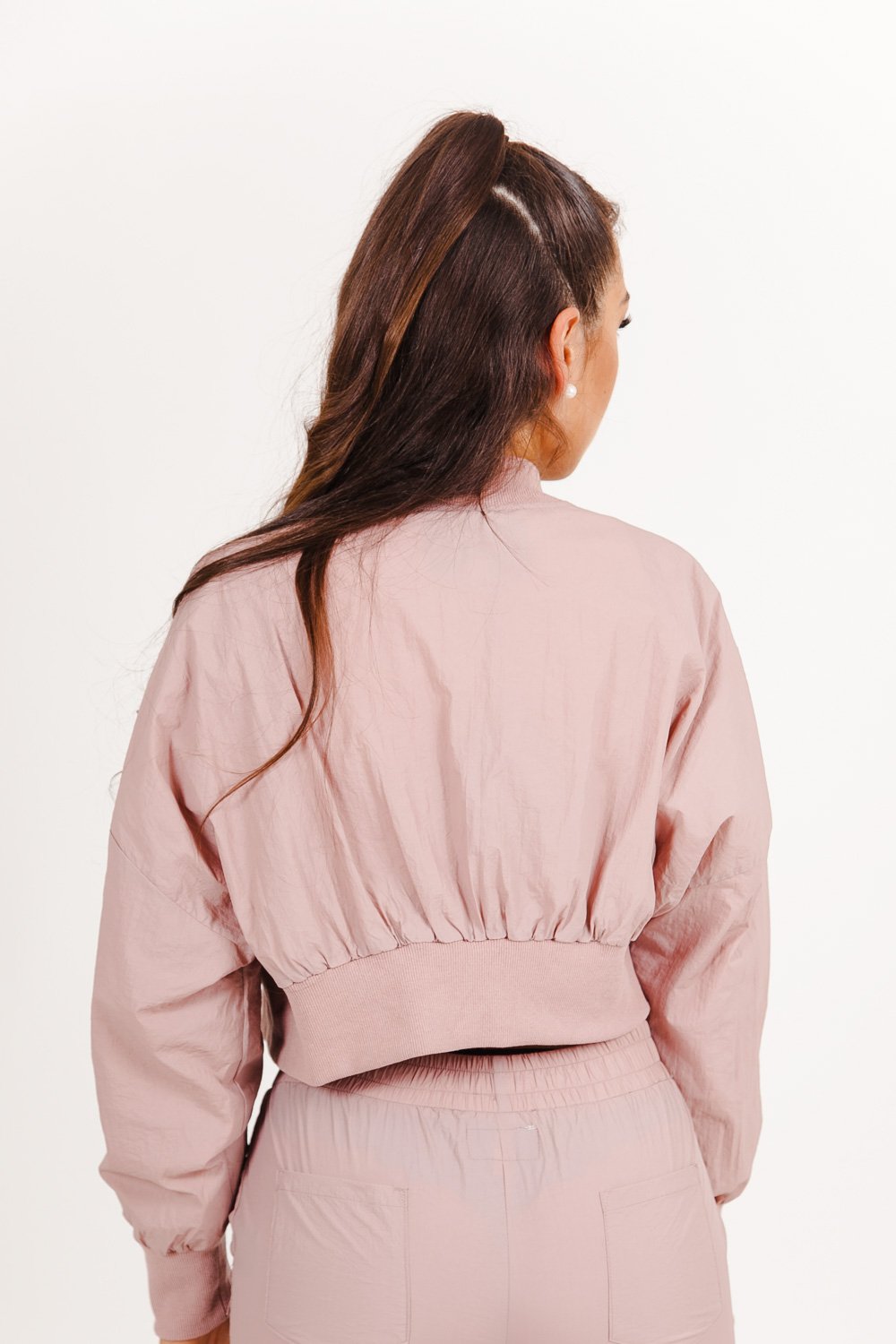 Sixth June - Veste jogging nylon courte Rose