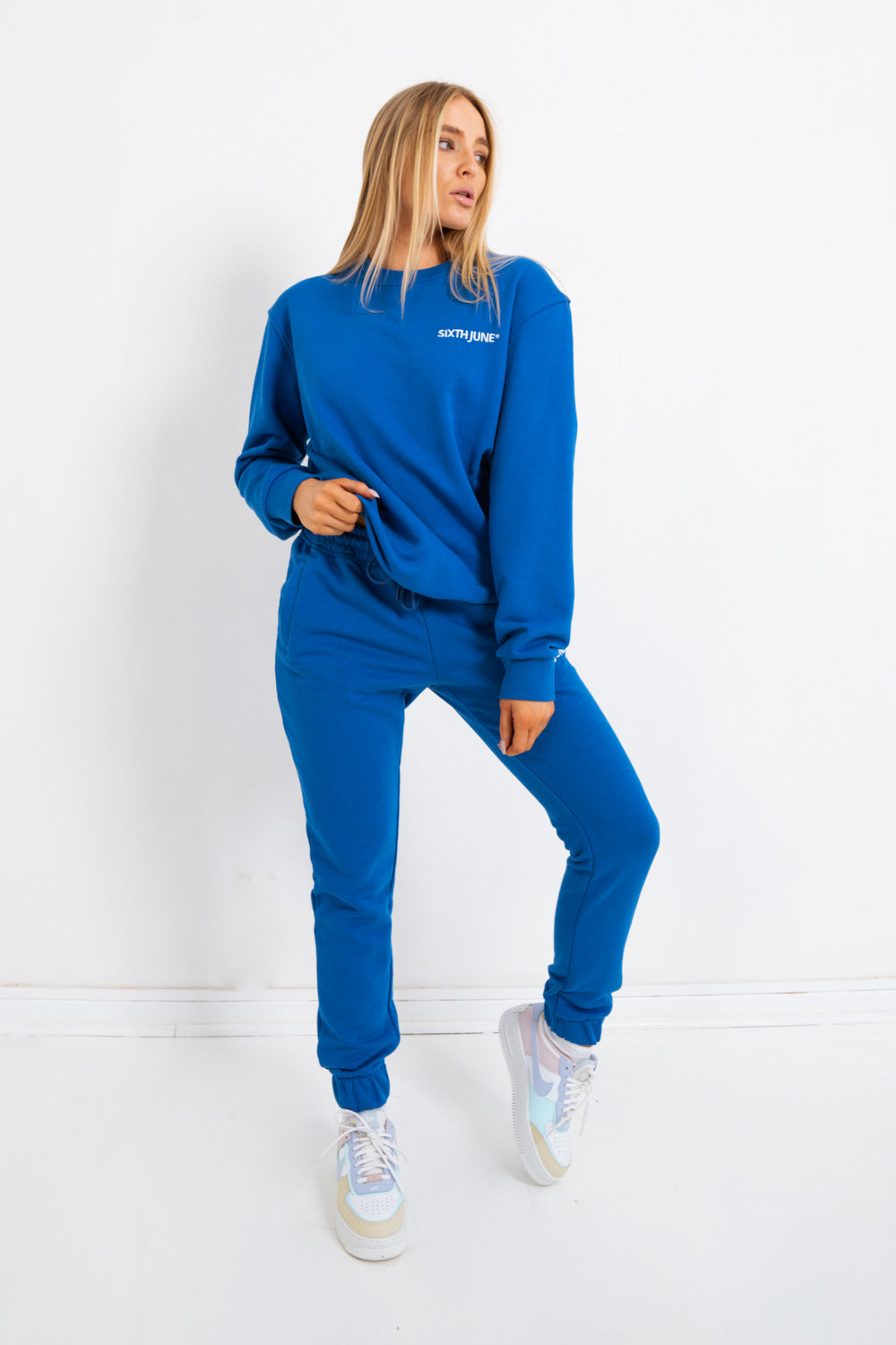 Sixth June - Jogging soft logo brodé Bleu foncé