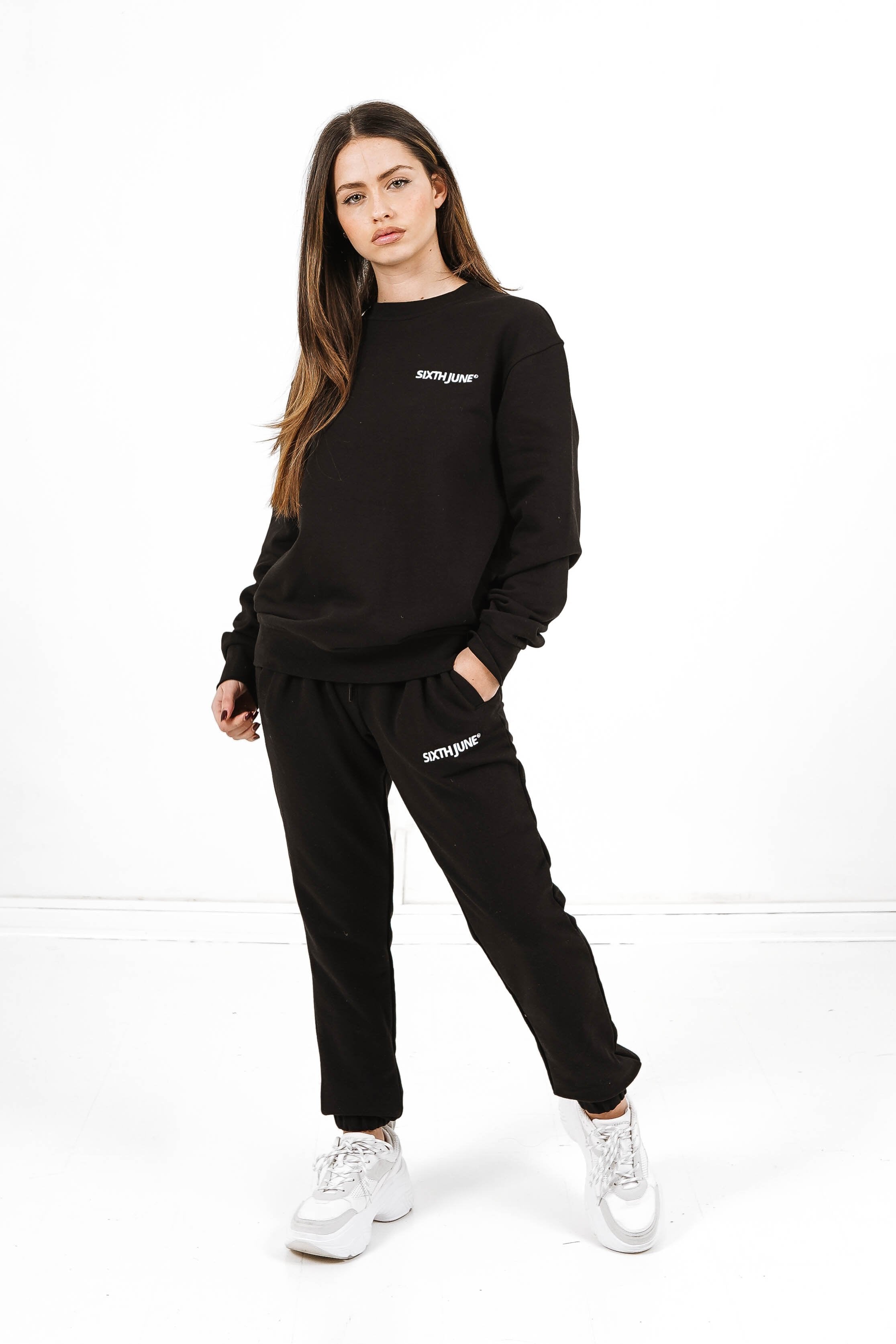 Sixth June - Jogging soft logo brodé Noir
