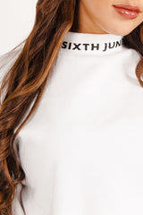 Sixth June - Sweatshirt imprimé col blanc