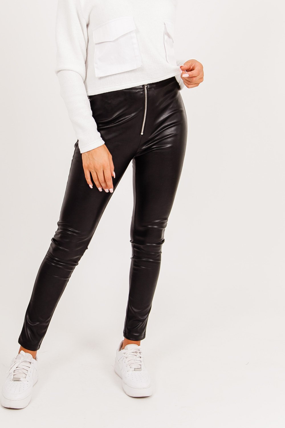 Sixth June - Legging slim simili cuir Noir